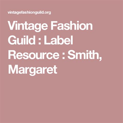 label resource at the vintage fashion guild.